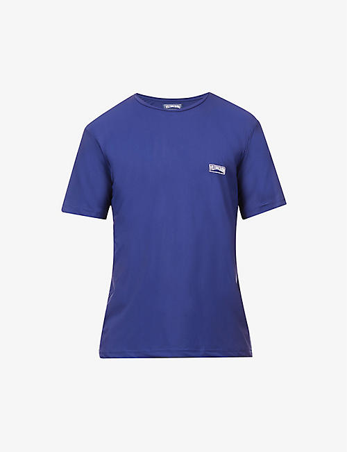 VILEBREQUIN: Logo-patch crewneck stretch-jersey T-shirt