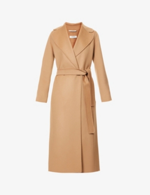 Max mara poldo discount long belted wool coat