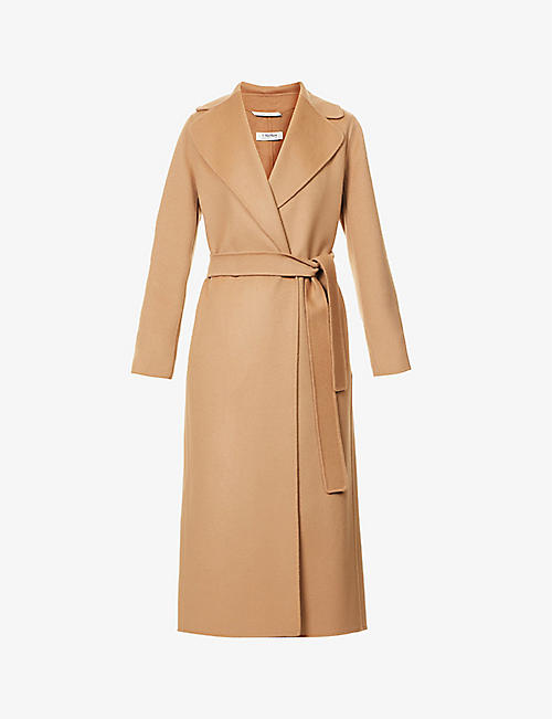 S MAX MARA: Poldo belted relaxed-fit wool coat