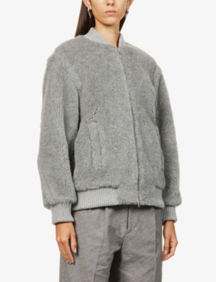 MAX MARA Terry round-neck wool-blend jacket