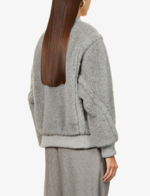 MAX MARA Terry round-neck wool-blend jacket