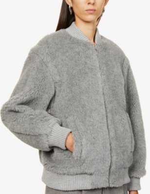 MAX MARA Terry round-neck wool-blend jacket