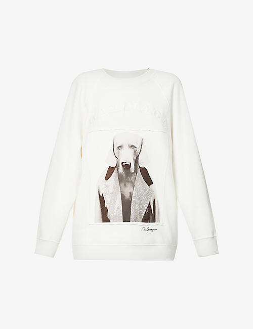 MAX MARA: Alcide graphic-print cotton-jersey sweatshirt