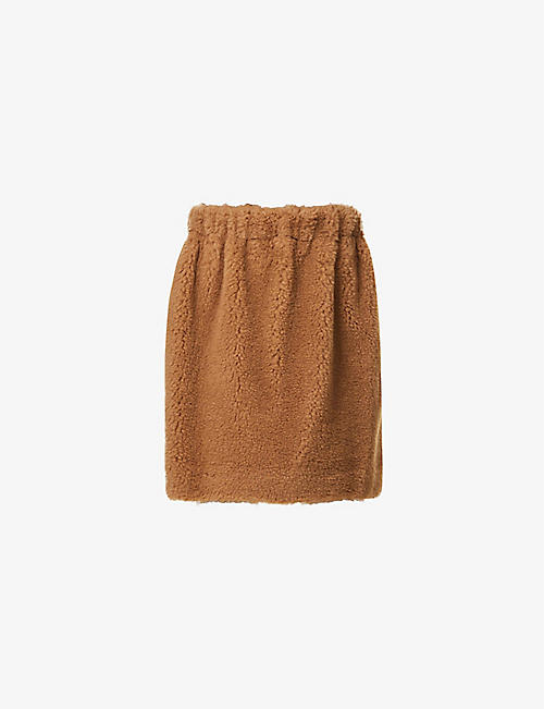 MAX MARA: Agente mid-rise regular-fit wool-blend mini skirt
