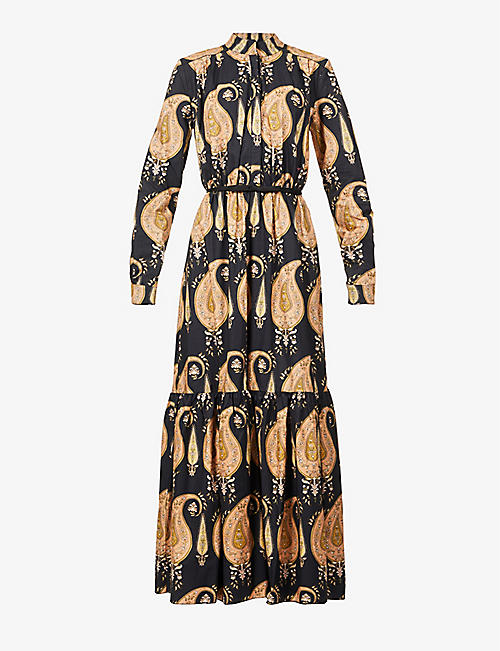 GIAMBATTISTA VALLI: Paisley-print cotton-poplin maxi dress