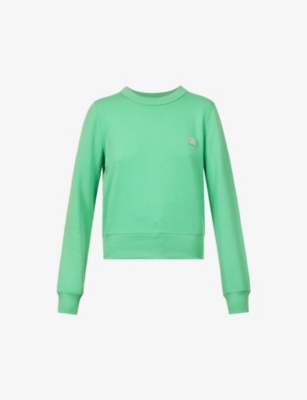 ACNE STUDIOS FARO FACE-PATCH COTTON-JERSEY SWEATSHIRT