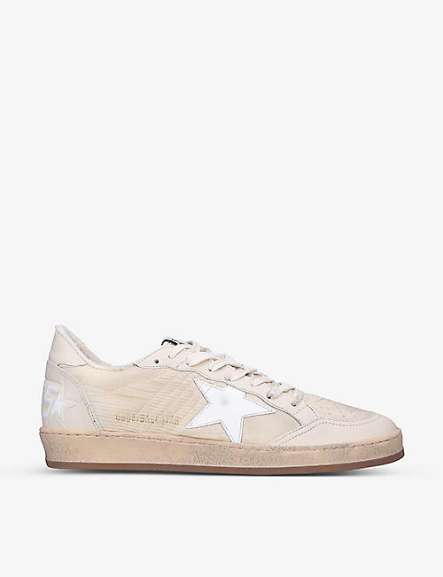 GOLDEN GOOSE: Ball Star leather low-top trainers