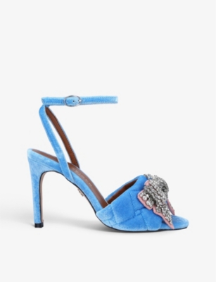 Kurt Geiger Kensington Bow Sandal 100 In Blue