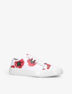 KENZO Kenzoschool floral-print cotton low-top trainers