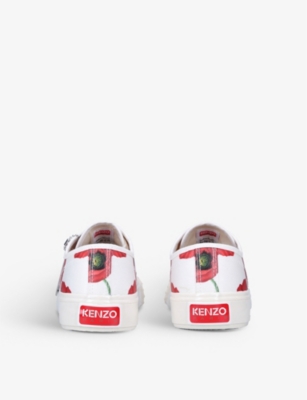 KENZO Kenzoschool floral-print cotton low-top trainers