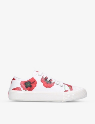 KENZO Kenzoschool floral-print cotton low-top trainers