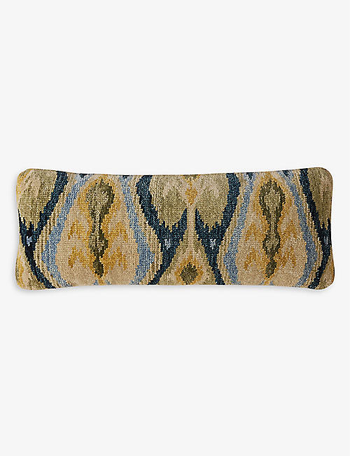 SOHO HOME: Alderton abstract-pattern long wool cushion 35cm x 90cm