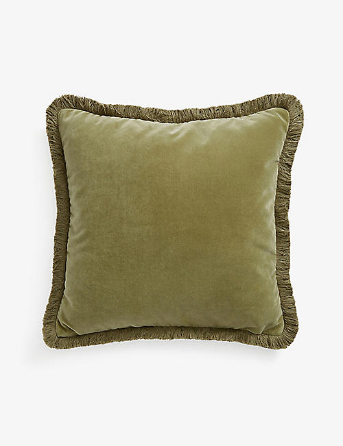 SOHO HOME: Margeaux square velvet cushion 50cm x 50cm