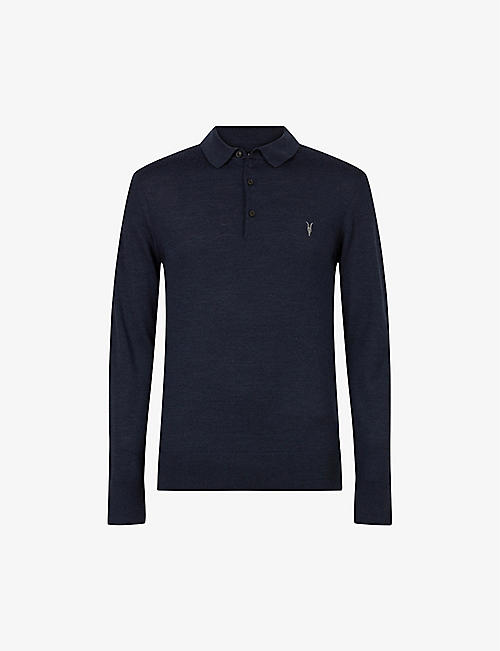 ALLSAINTS: Mode long-sleeved wool polo shirt