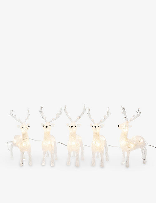 CHRISTMAS: Acrylic Reindeer 5-piece LED set