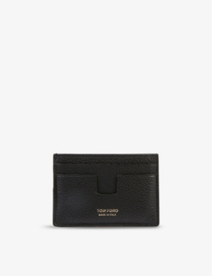 TOM FORD: Logo-embossed leather card holder