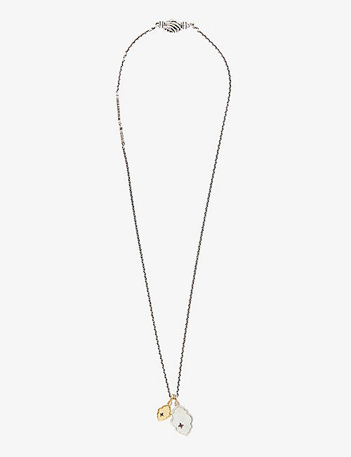 MARTYRE: The Stanley Tags 14ct yellow gold-plated vermeil sterling-silver pendant necklace