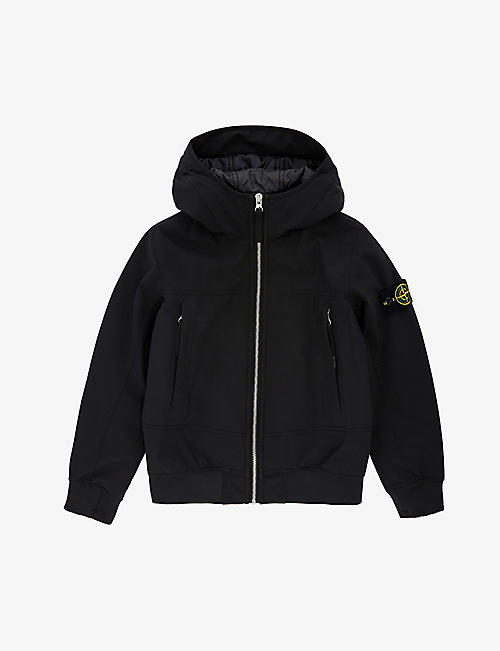STONE ISLAND: Compass hooded stretch-woven jacket 4-14 years
