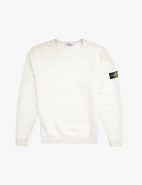 STONE ISLAND: Brand-patch cotton sweatshirt 6-14 years