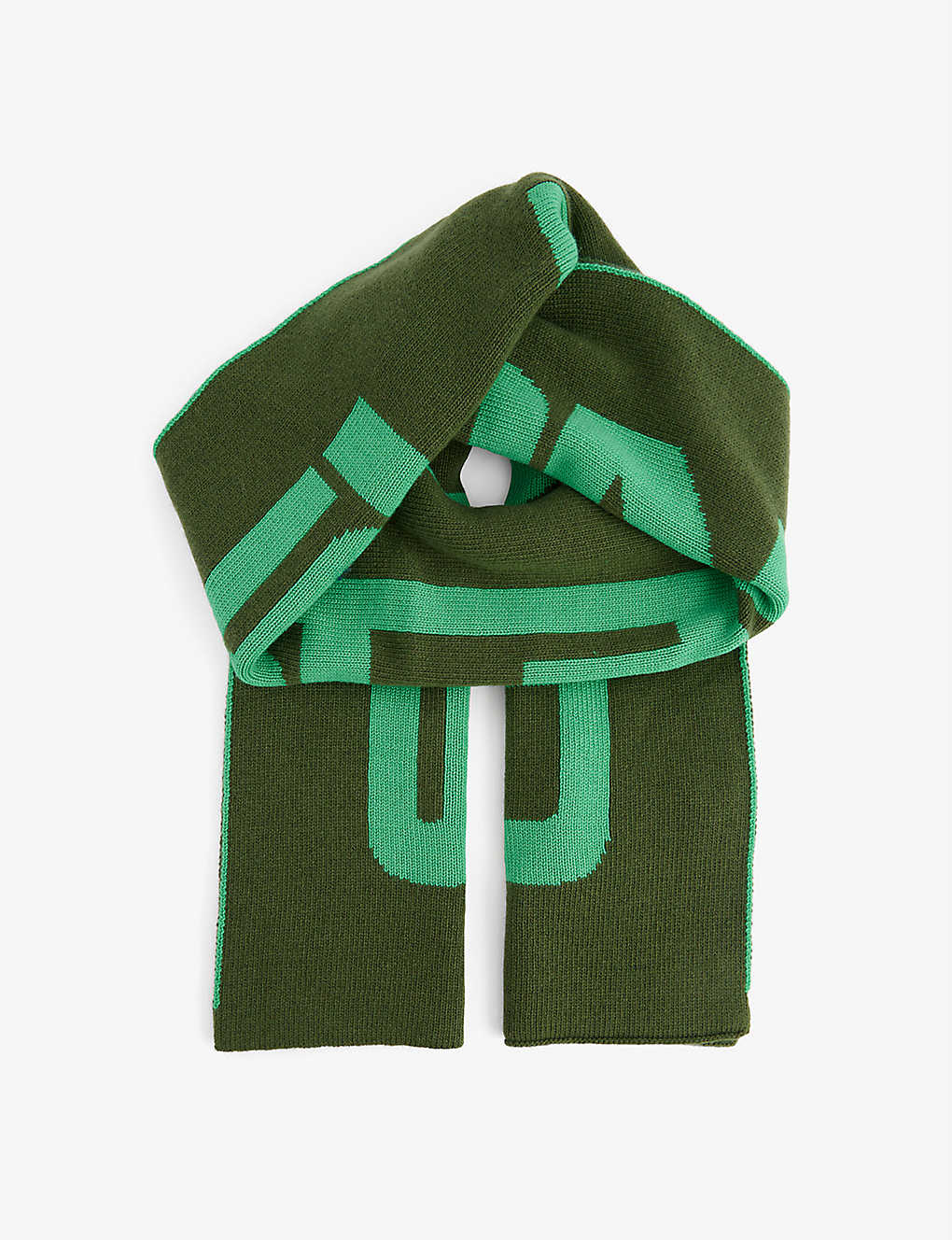 Logo-print rectangular woven-knit scarf Selfridges & Co Boys Accessories Scarves 