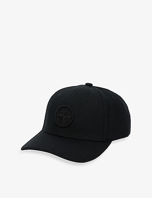 STONE ISLAND: Logo-embroidered woven cap 6-10 years