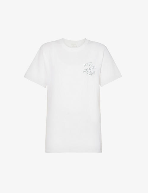MUSEUM OF PEACE AND QUIET: Arts + Leisure logo-print cotton T-shirt