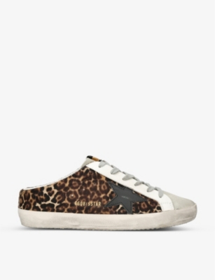 Shop Golden Goose Women's Dk.brn Com Superstar Sabot 80189 Leather Trainers