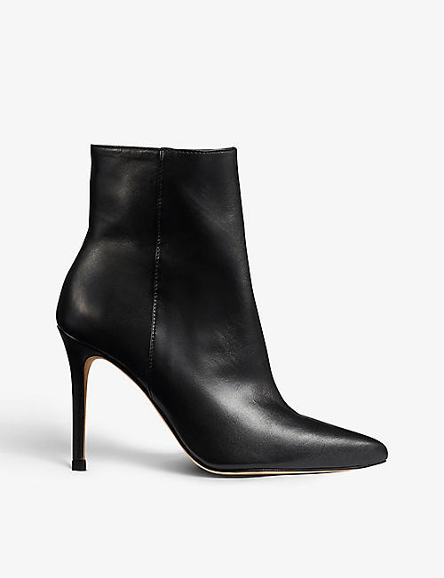 LK BENNETT: Cleo pointed-toe stiletto leather boots