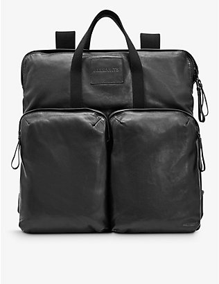 ALLSAINTS: Force multiple-pocket leather backpack