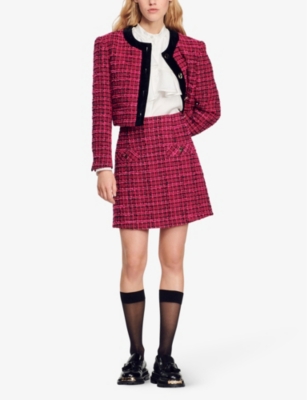 Her lip to Scallop Frayed Tweed Skirt culto.pro