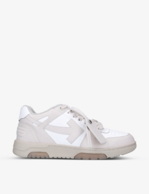OFF-WHITE C/O VIRGIL ABLOH - Out Of Office logo-embroidered leather low ...