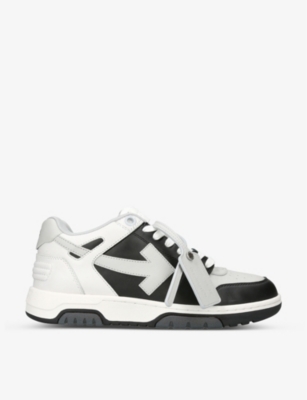 OFF-WHITE C/O VIRGIL ABLOH - Out Of Office logo-embroidered leather low ...