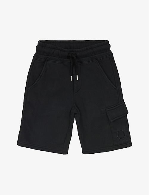 CP COMPANY: Cut-out cotton shorts 4-14 years