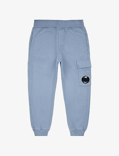 CP COMPANY: Lens-embellished cotton-jersey jogging bottoms 4-14 years