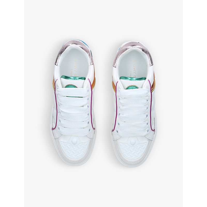 Shop Kurt Geiger Southbank Panelled Leather Trainers In Mult/other