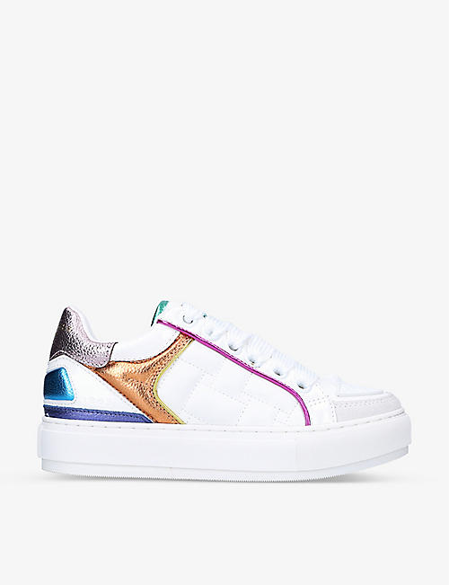 KURT GEIGER LONDON: Southbank panelled leather trainers