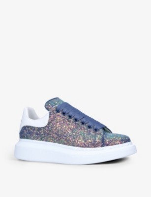 alexander mcqueen womens glitter trainers