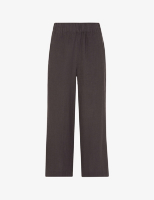 WHISTLES - Relaxed-fit cropped linen trousers