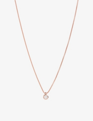 Ted Baker Sininaa Crystal And Brass Necklace In Rosegd-col