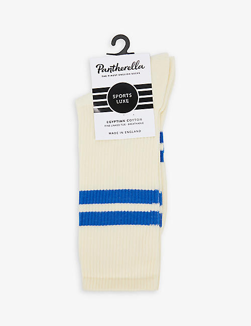 PANTHERELLA: Striped stretch-cotton blend socks