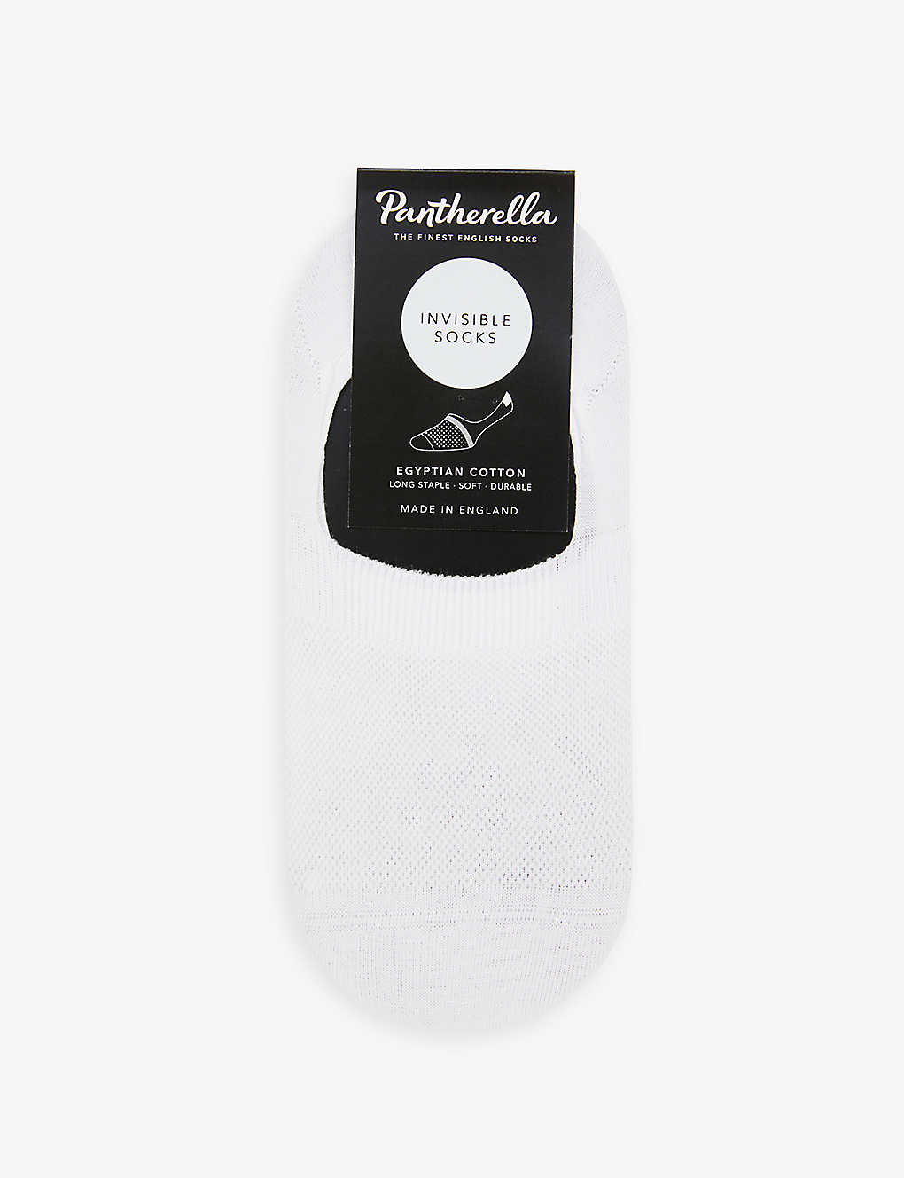 Pantherella Classic Cotton-blend Invisible Socks In White