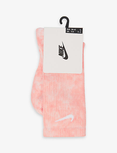 NIKE: Everyday Plus Cushioned tie-dye stretch cotton-blend socks