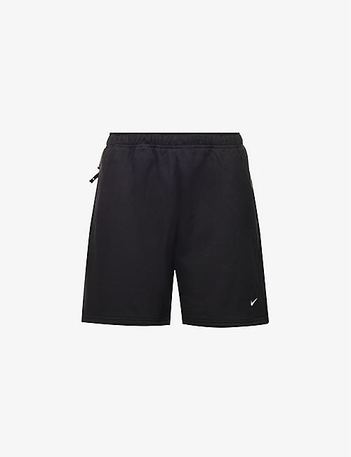 NIKE: Solo Swoosh logo-embroidered cotton-blend shorts