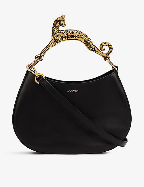 LANVIN: Cat leather cross-body bag