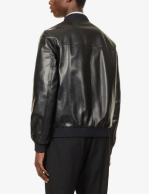 PRADA Reversible leather and shell bomber jacket