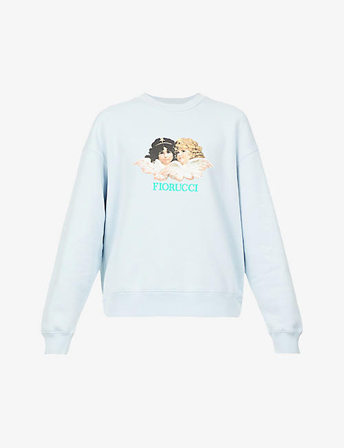 FIORUCCI: Angels graphic-print cotton-jersey sweatshirt