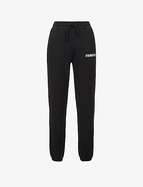 FIORUCCI: Angels tapered high-rise cotton-jersey jogging bottoms