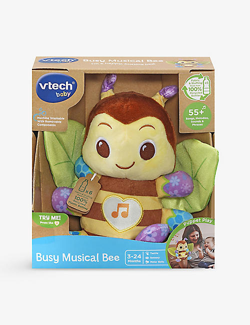VTECH: Busy Musical Bee recycled-plastic soft toy