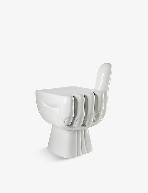 POLS POTTEN: Fist-shaped acrylic chair 67cm