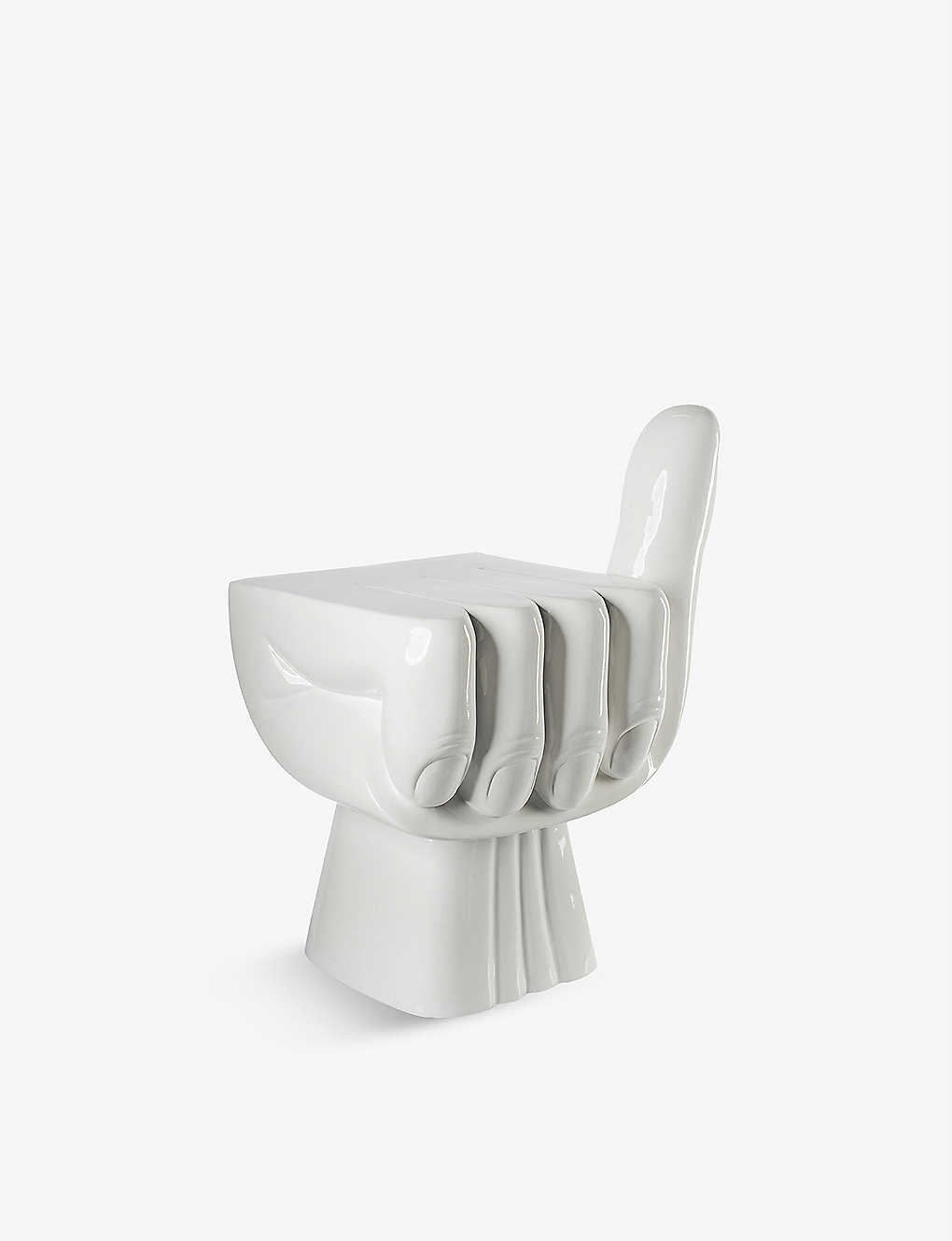 Pols Potten Fist-shaped Acrylic Chair 67cm In White